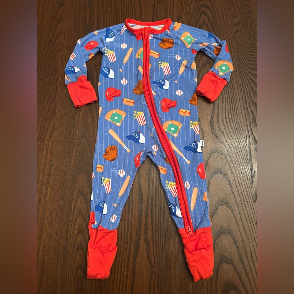 Little Sleepies Baseball All Stars Zippy 3-6 Months